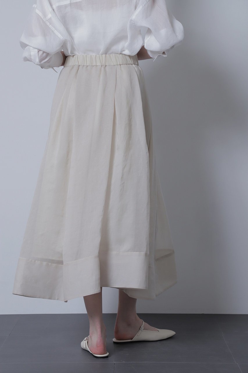 【ヒューエルミュージアム/hueLe Museum】の【hLM】ソフトオーガンジースカート 人気、トレンドファッション・服の通販 founy(ファニー) 　ファッション　Fashion　レディースファッション　Fashion for Women　スカート　Skirts　ロングスカート　Long Skirts / Maxi & Midi Skirts　オーガンジー　Organza Fabric　ギャザー　Gathered, Ruffled　シアー　Sheer, See-Through　フロント　Front, Front Design　プリーツ　Pleats, Pleated　ロング　Long, Long-Length　エレガント 上品　Elegant　other-3|ID: prp329100003956514 ipo3291000000032822492