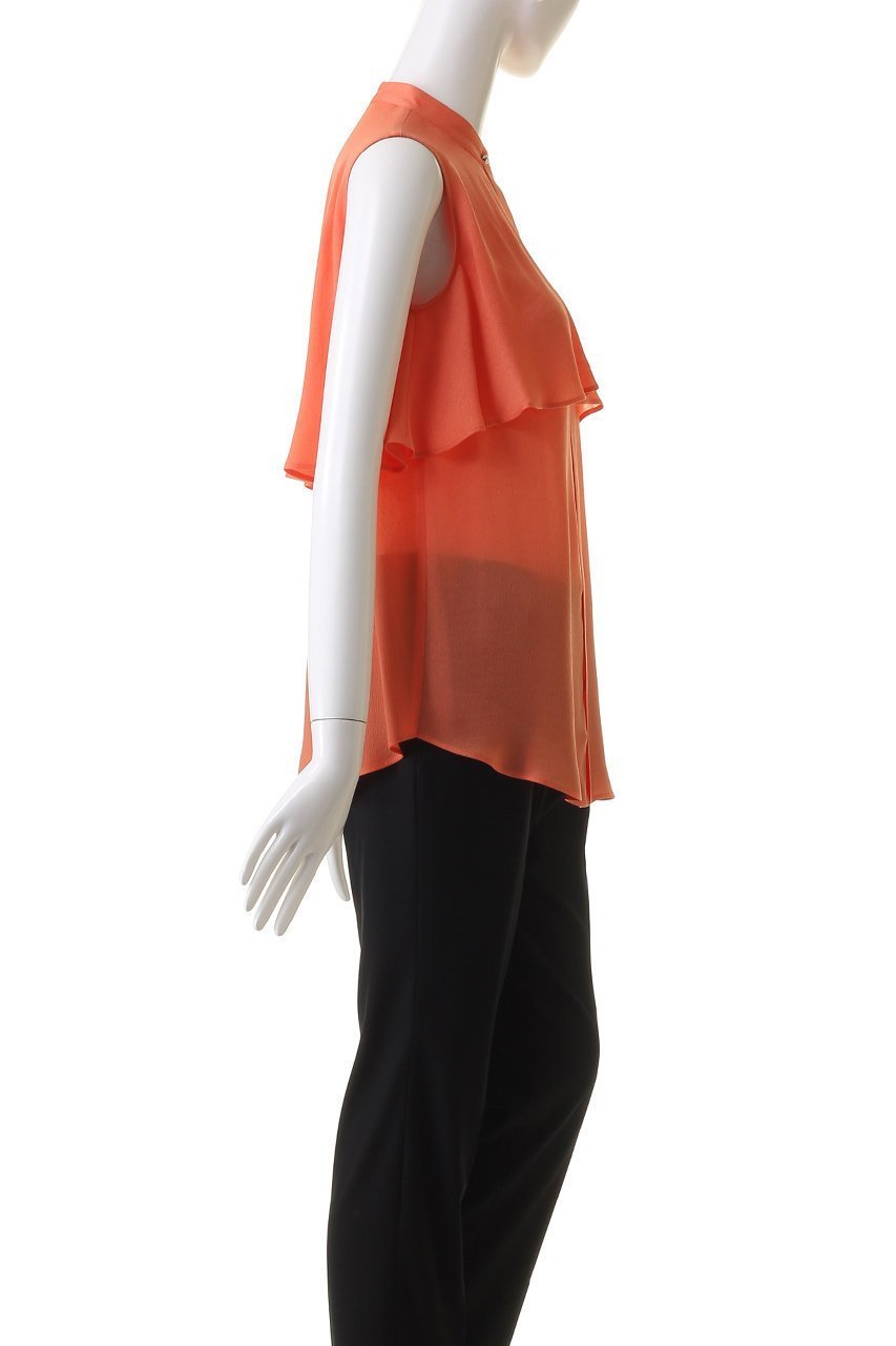 【アルアバイル/allureville】のCUジョーゼットカスケードブラウス 人気、トレンドファッション・服の通販 founy(ファニー) 　ファッション　Fashion　レディースファッション　Fashion for Women　トップス・カットソー　Cut & Sew Tops　キャミソール&ノースリーブ　Camisoles & Sleeveless Tops　シャツ・ブラウス・オフィスカジュアル　Elegant Blouses & Button-Ups　なめらか　Smooth, Silky Texture　オレンジ　Orange　キュプラ　Cupro, Eco Fabric　トレンド　Trend, Trending Now　ノースリーブ　Sleeveless, No-Sleeve　パーティ　Party, Party Style　ベーシック　Basic, Essential　メタル　Metal, Metal Parts　エレガント 上品　Elegant　other-3|ID: prp329100003956533 ipo3291000000032910914