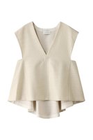 【ヒューエルミュージアム/hueLe Museum】の【STUMBLY】Back Peplum Blouse 人気、トレンドファッション・服の通販 founy(ファニー) ファッション Fashion レディースファッション Fashion for Women トップス・カットソー Cut & Sew Tops キャミソール&ノースリーブ Camisoles & Sleeveless Tops シャツ・ブラウス・オフィスカジュアル Elegant Blouses & Button-Ups オレンジ Orange シェイプ Shape, Slim Fit シンプル Simple, Minimal デニム Denim, Jeans Material ドレープ Drape, Draping Fabric ノースリーブ Sleeveless, No-Sleeve パーティ Party, Party Style ペプラム Peplum, Flared Hem |ID:prp329100003956555