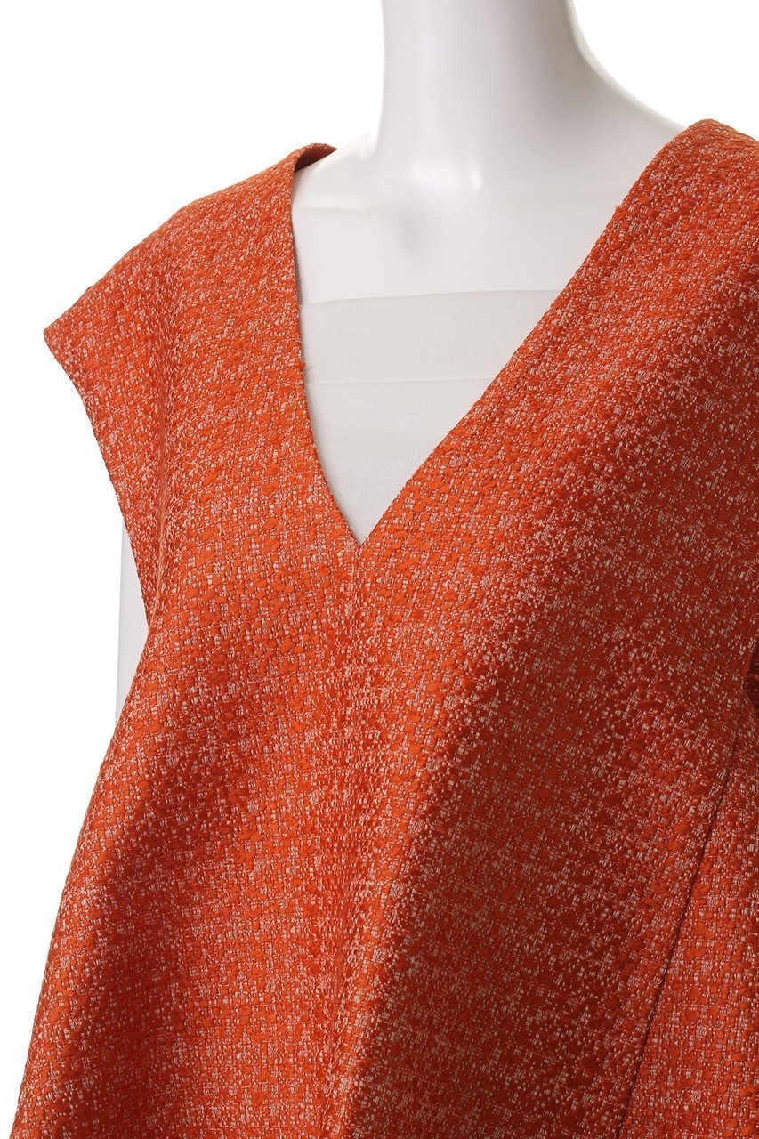 【ヒューエルミュージアム/hueLe Museum】の【STUMBLY】Back Peplum Blouse 人気、トレンドファッション・服の通販 founy(ファニー) 　ファッション　Fashion　レディースファッション　Fashion for Women　トップス・カットソー　Cut & Sew Tops　キャミソール&ノースリーブ　Camisoles & Sleeveless Tops　シャツ・ブラウス・オフィスカジュアル　Elegant Blouses & Button-Ups　オレンジ　Orange　シェイプ　Shape, Slim Fit　シンプル　Simple, Minimal　デニム　Denim, Jeans Material　ドレープ　Drape, Draping Fabric　ノースリーブ　Sleeveless, No-Sleeve　パーティ　Party, Party Style　ペプラム　Peplum, Flared Hem　other-5|ID: prp329100003956555 ipo3291000000035364626