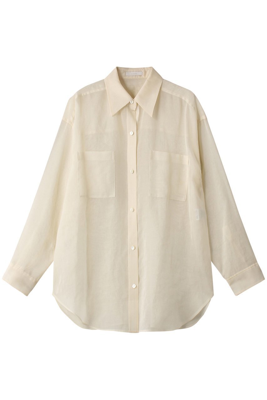 【アルアバイル/allureville】のオーガンジーシアーシャツ インテリア・キッズ・メンズ・レディースファッション・服の通販 founy(ファニー) 　ファッション　Fashion　レディースファッション　Fashion for Women　トップス・カットソー　Cut & Sew Tops　シャツ・ブラウス・オフィスカジュアル　Elegant Blouses & Button-Ups　おすすめ　Recommended / Our Picks　オーガンジー　Organza Fabric　シアー　Sheer, See-Through　スリーブ　Sleeve, Long Sleeve / Short Sleeve　パーティ　Party, Party Style　ロング　Long, Long-Length　夏　Summer　春　Spring　S/S・春夏　SS, Spring/Summer, Warm Season　ホワイト|ID: prp329100003956562 ipo3291000000032909445