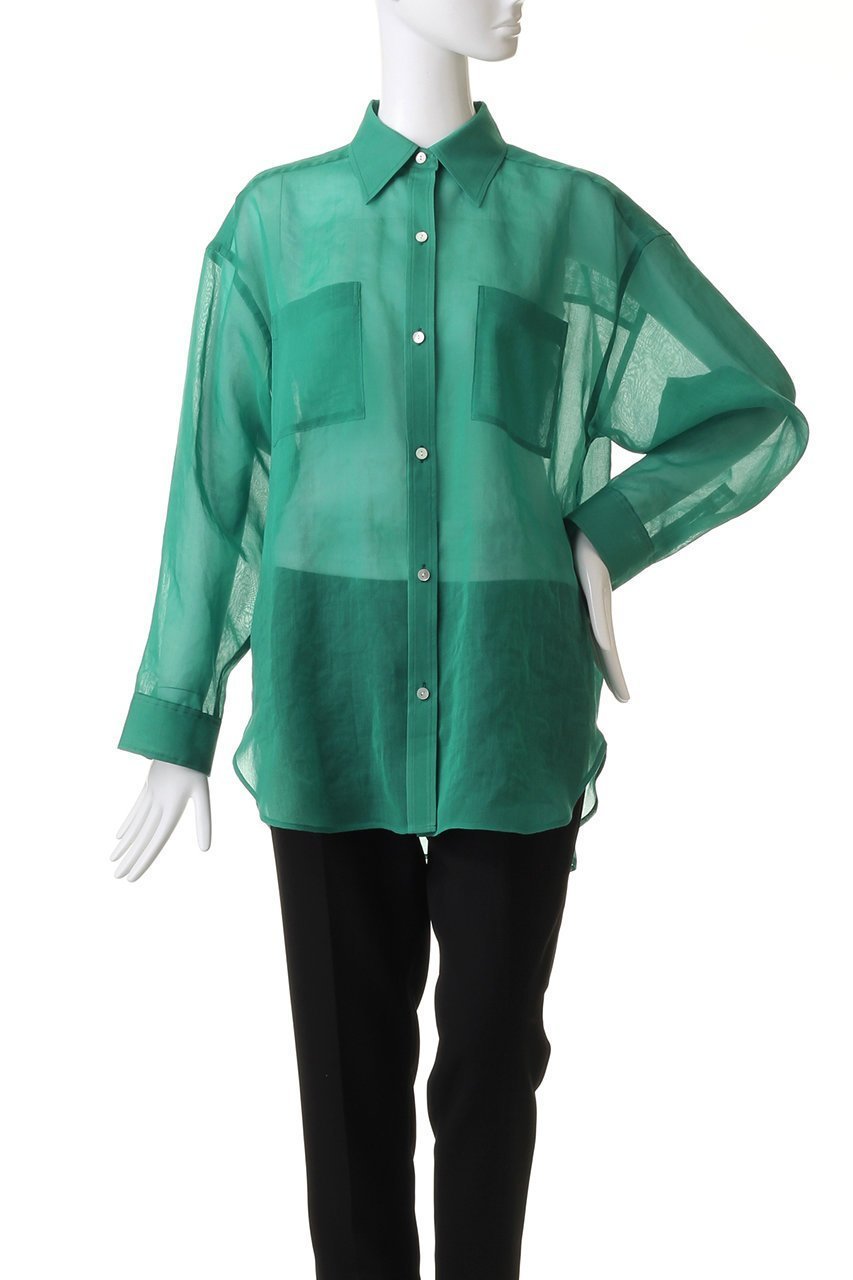 【アルアバイル/allureville】のオーガンジーシアーシャツ 人気、トレンドファッション・服の通販 founy(ファニー) 　ファッション　Fashion　レディースファッション　Fashion for Women　トップス・カットソー　Cut & Sew Tops　シャツ・ブラウス・オフィスカジュアル　Elegant Blouses & Button-Ups　おすすめ　Recommended / Our Picks　オーガンジー　Organza Fabric　シアー　Sheer, See-Through　スリーブ　Sleeve, Long Sleeve / Short Sleeve　パーティ　Party, Party Style　ロング　Long, Long-Length　夏　Summer　春　Spring　S/S・春夏　SS, Spring/Summer, Warm Season　other-2|ID: prp329100003956562 ipo3291000000032909455