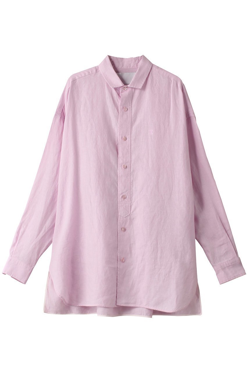 【アルアバイル/allureville】の【TICCA】 LINEN SQUARE BIG シャツ インテリア・キッズ・メンズ・レディースファッション・服の通販 founy(ファニー) 　ファッション　Fashion　レディースファッション　Fashion for Women　トップス・カットソー　Cut & Sew Tops　シャツ・ブラウス・オフィスカジュアル　Elegant Blouses & Button-Ups　コンパクト　Compact, Small Size　スリーブ　Sleeve, Long Sleeve / Short Sleeve　トレンド　Trend, Trending Now　バランス　Balance, Style Balance　リネン　Linen, Linen Fabric　リラックス　Relax, Relaxed Fit　ロング　Long, Long-Length　ライトピンク|ID: prp329100003958017 ipo3291000000032910930