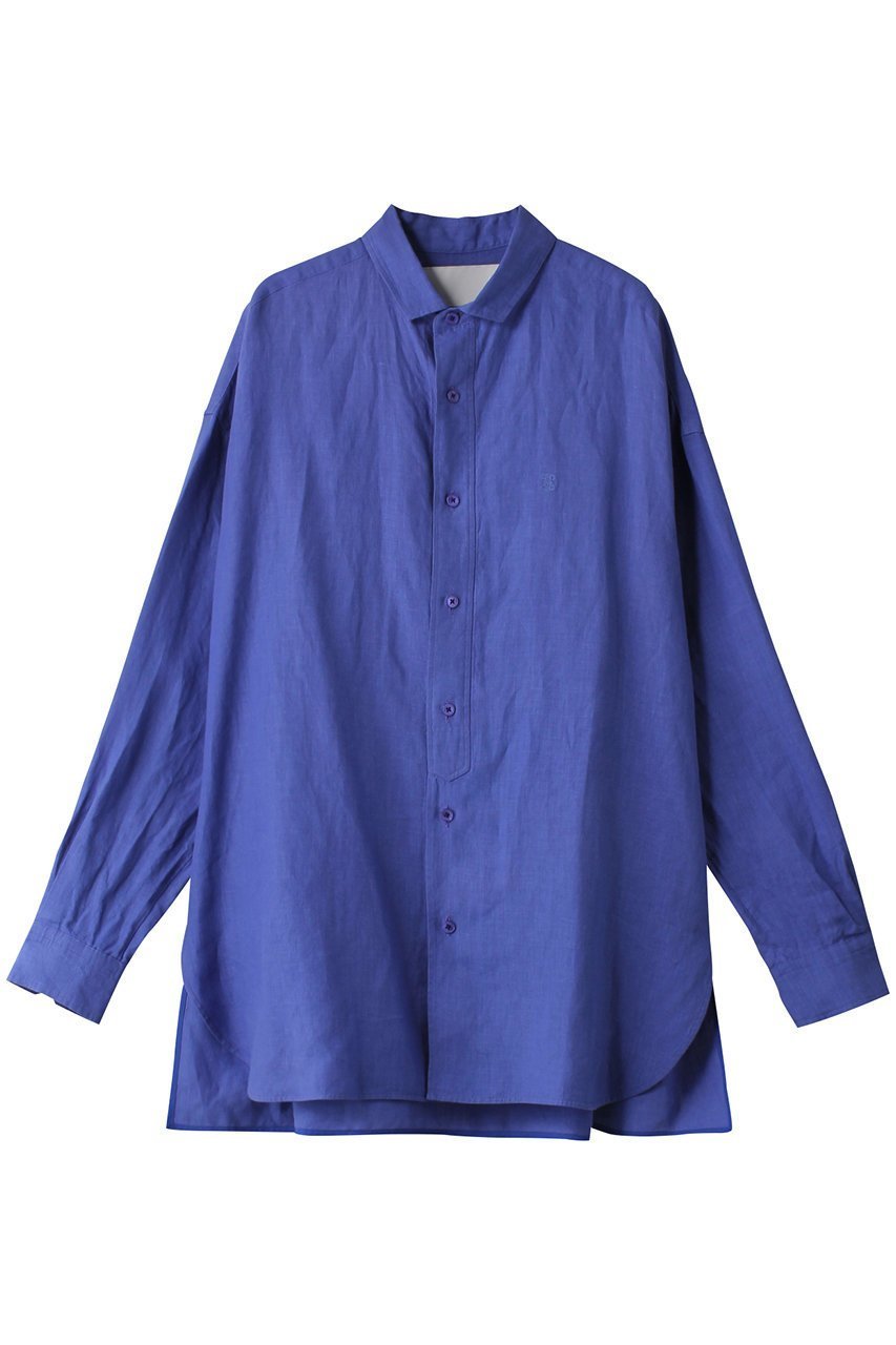 【アルアバイル/allureville】の【TICCA】 LINEN SQUARE BIG シャツ インテリア・キッズ・メンズ・レディースファッション・服の通販 founy(ファニー) 　ファッション　Fashion　レディースファッション　Fashion for Women　トップス・カットソー　Cut & Sew Tops　シャツ・ブラウス・オフィスカジュアル　Elegant Blouses & Button-Ups　コンパクト　Compact, Small Size　スリーブ　Sleeve, Long Sleeve / Short Sleeve　トレンド　Trend, Trending Now　バランス　Balance, Style Balance　リネン　Linen, Linen Fabric　リラックス　Relax, Relaxed Fit　ロング　Long, Long-Length　ブルー|ID: prp329100003958017 ipo3291000000032910933