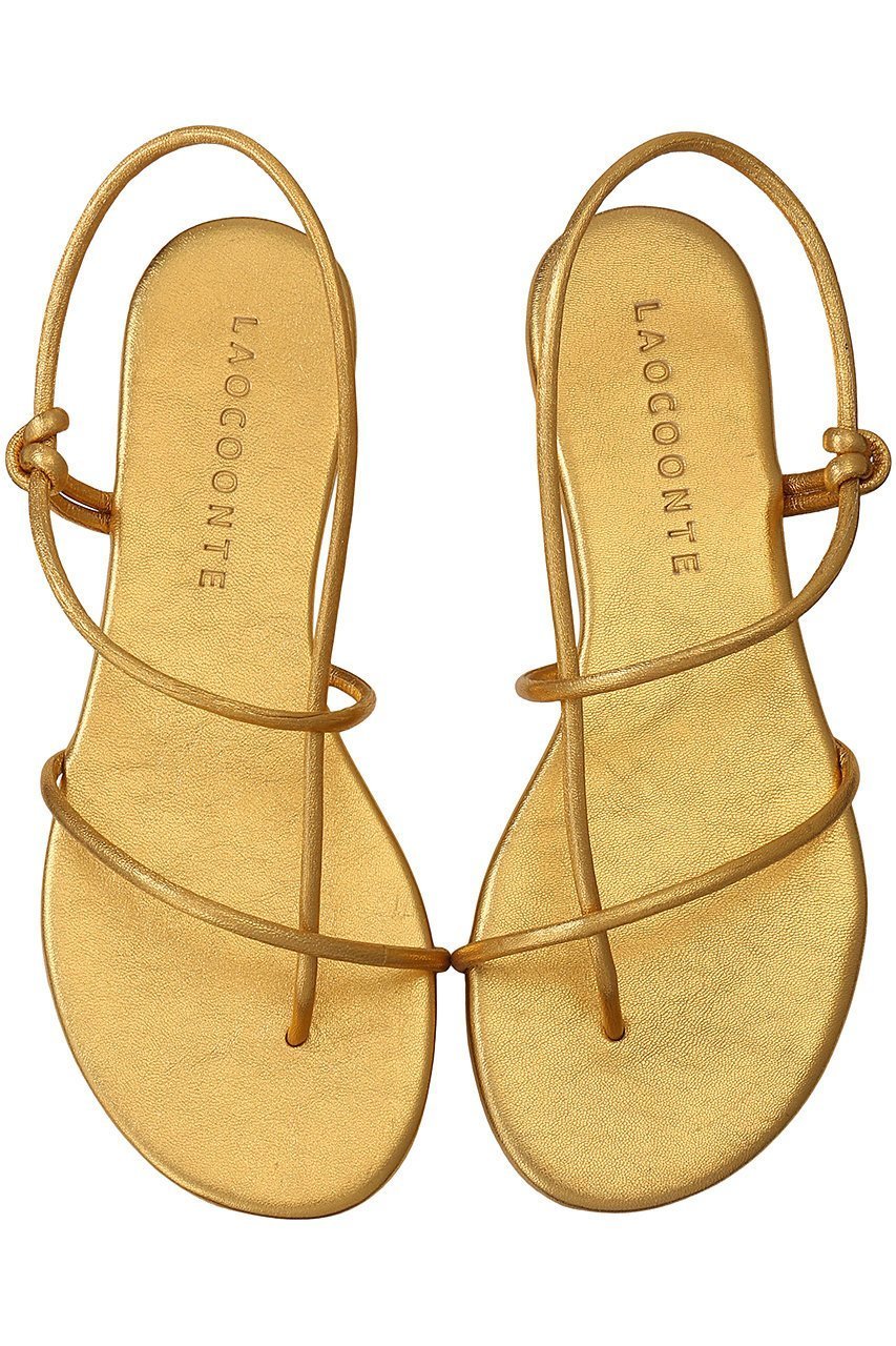 【エリオポール/heliopole】の【LAOCOONTE】LAOCOONTE GOLD SANDAL インテリア・キッズ・メンズ・レディースファッション・服の通販 founy(ファニー) 　ファッション　Fashion　レディースファッション　WOMEN　エレガント 上品　Elegant　サンダル　Sandals　フラット　Flat　ゴールド|ID: prp329100003959296 ipo3291000000026099824