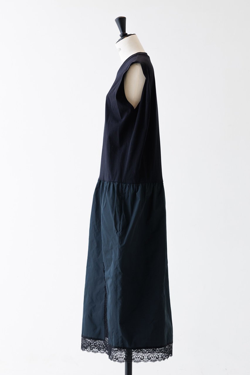 【デザイン ワークス/DESIGN WORKS】の【BEAUVET】タフタレースワンピース 人気、トレンドファッション・服の通販 founy(ファニー) 　ファッション　Fashion　レディースファッション　Fashion for Women　ワンピース　Dresses　チュニック　Tunic Tops & Dresses　エレガント 上品　Elegant　コンビ　Combo, Combination Style　スリット　Slit, Slit Detail　チュニック　Tunic, Long Top　ドレス　Dress, One-Piece　ノースリーブ　Sleeveless, No-Sleeve　other-2|ID: prp329100003960606 ipo3291000000032915130