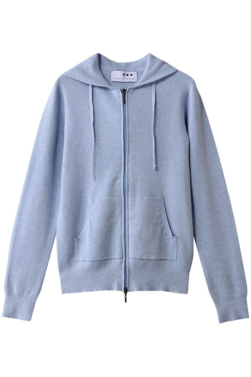 【スリー ドッツ/three dots】のコットンメランジ フーディ インテリア・キッズ・メンズ・レディースファッション・服の通販 founy(ファニー) ファッション Fashion レディースファッション Fashion for Women トップス・カットソー Cut & Sew Tops シャツ・ブラウス・オフィスカジュアル Elegant Blouses & Button-Ups レディースパーカー・カジュアルフーディー Casual Hoodies & Sweatshirts ロングTシャツ・Tシャツ Longline T-Shirts & Tees スウェット・クルーネックトップス Sweatshirts & Crewnecks / Relaxed Fit Sweat Tops カットソー・ベーシックTシャツ Cut-and-Sewn Tops / Stretch Tees & Basics シンプル Simple, Minimal ジップ Zip, Zipper デニム Denim, Jeans Material フィット Fit, Slim Fit フロント Front, Front Design ポケット Pocket, Pocket Detail リラックス Relax, Relaxed Fit 春 Spring 秋 Autumn シャンブレー|ID: prp329100003960627 ipo3291000000036734803