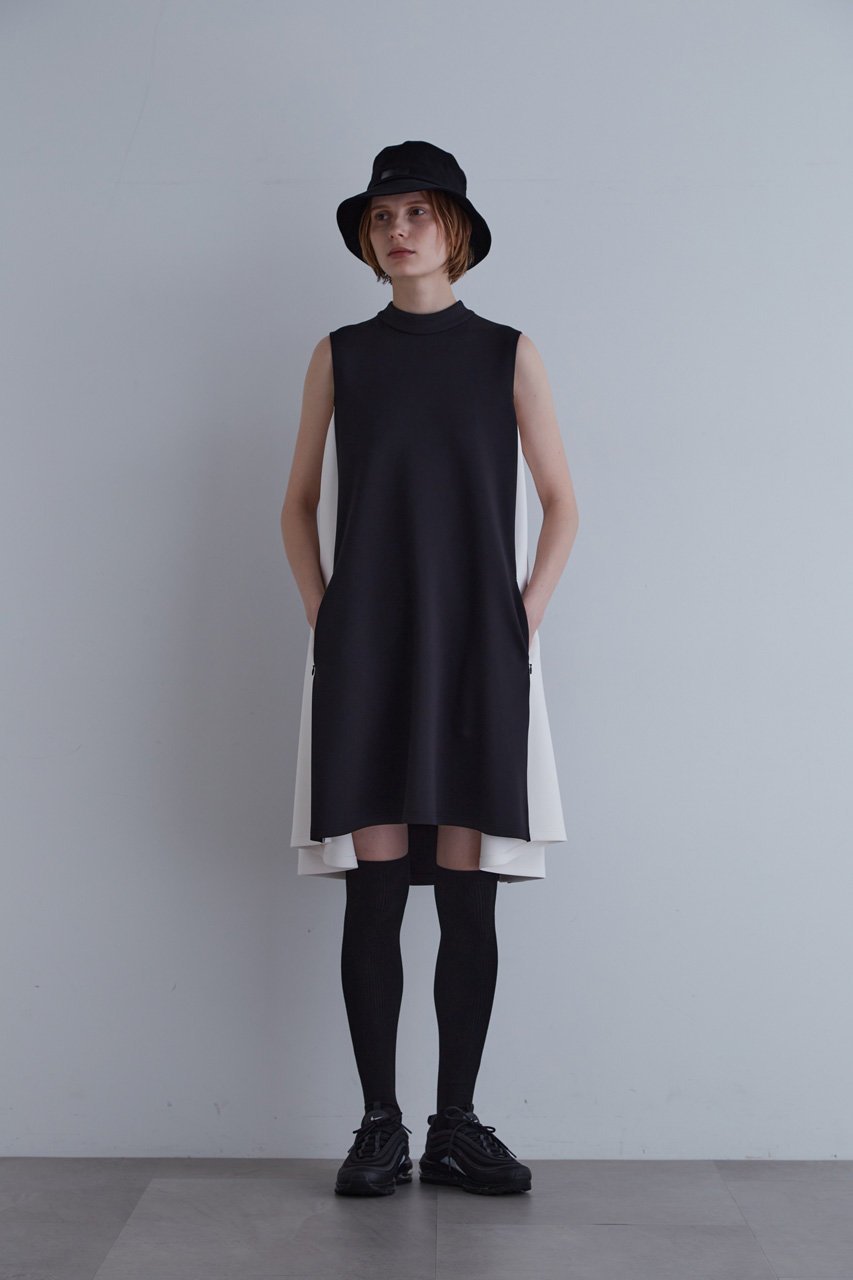 【ル フィル/LE PHIL】の【LE PHIL SPORTS】ストレッチダンボールバイカラーミニワンピース 人気、トレンドファッション・服の通販 founy(ファニー) 　ファッション　Fashion　レディースファッション　WOMEN　ワンピース　Dress　チュニック　Tunic　スポーツウェア　Sportswear　スポーツ ワンピース　Sports One Piece　おすすめ　Recommend　スタンド　Stand　ストレッチ　Stretch　スポーツ　Sports　チュニック　Tunic　ポケット　Pocket　レギンス　Leggings　吸水　Water Absorption　other-6|ID: prp329100003962012 ipo3291000000031456873