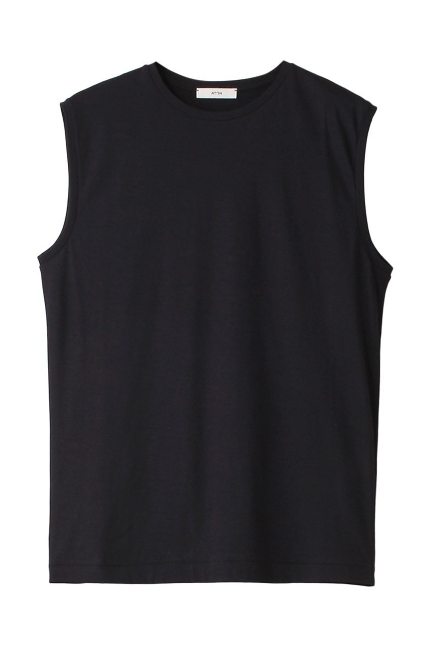 【エイトン/ATON】の50/- ORGANIC FRESCA タンクトップ インテリア・キッズ・メンズ・レディースファッション・服の通販 founy(ファニー) 　ファッション　Fashion　レディースファッション　Fashion for Women　トップス・カットソー　Cut & Sew Tops　キャミソール&ノースリーブ　Camisoles & Sleeveless Tops　シャツ・ブラウス・オフィスカジュアル　Elegant Blouses & Button-Ups　ロングTシャツ・Tシャツ　Longline T-Shirts & Tees　カットソー・ベーシックTシャツ　Cut-and-Sewn Tops / Stretch Tees & Basics　インド　Indian Textile　キャミソール　Camisole, Spaghetti Strap Top　タンク　Tank Top, Sleeveless Top　ドレープ　Drape, Draping Fabric　ベーシック　Basic, Essential　レギュラー　Regular, Standard Fit　ネイビー|ID: prp329100003962063 ipo3291000000036973193