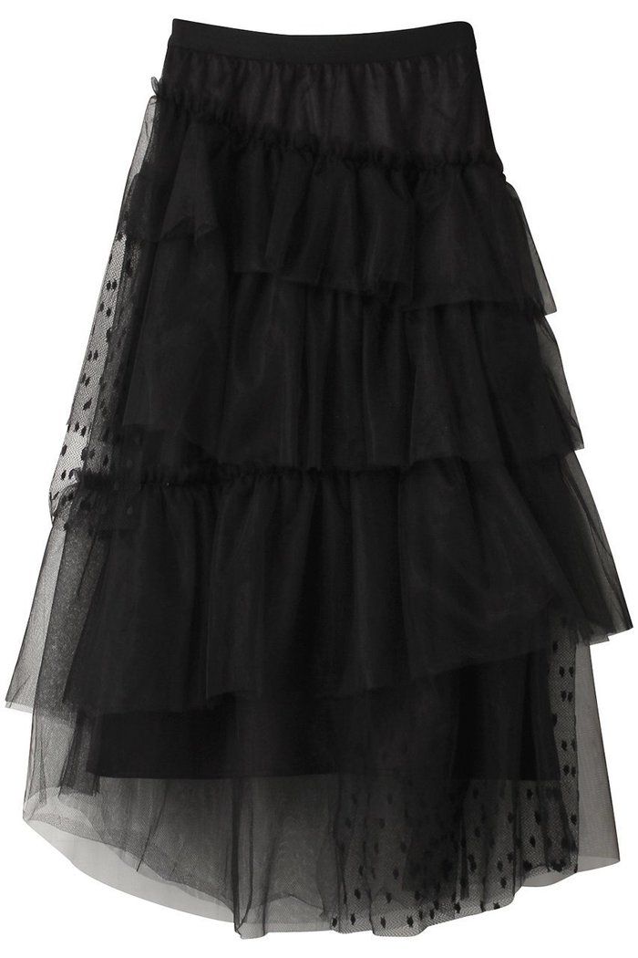 【マリリンムーン/MARILYN MOON】のレイヤードドットチュールスカート インテリア・キッズ・メンズ・レディースファッション・服の通販 founy(ファニー) https://founy.com/ ファッション Fashion レディースファッション WOMEN スカート Skirt ロングスカート Long Skirt アシンメトリー Asymmetry ギャザー Gather シアー Sheer シンプル Simple チュール Tulle フリル Frills ラッフル Raffle ロング Long |ID: prp329100003962084 ipo3291000000030648637