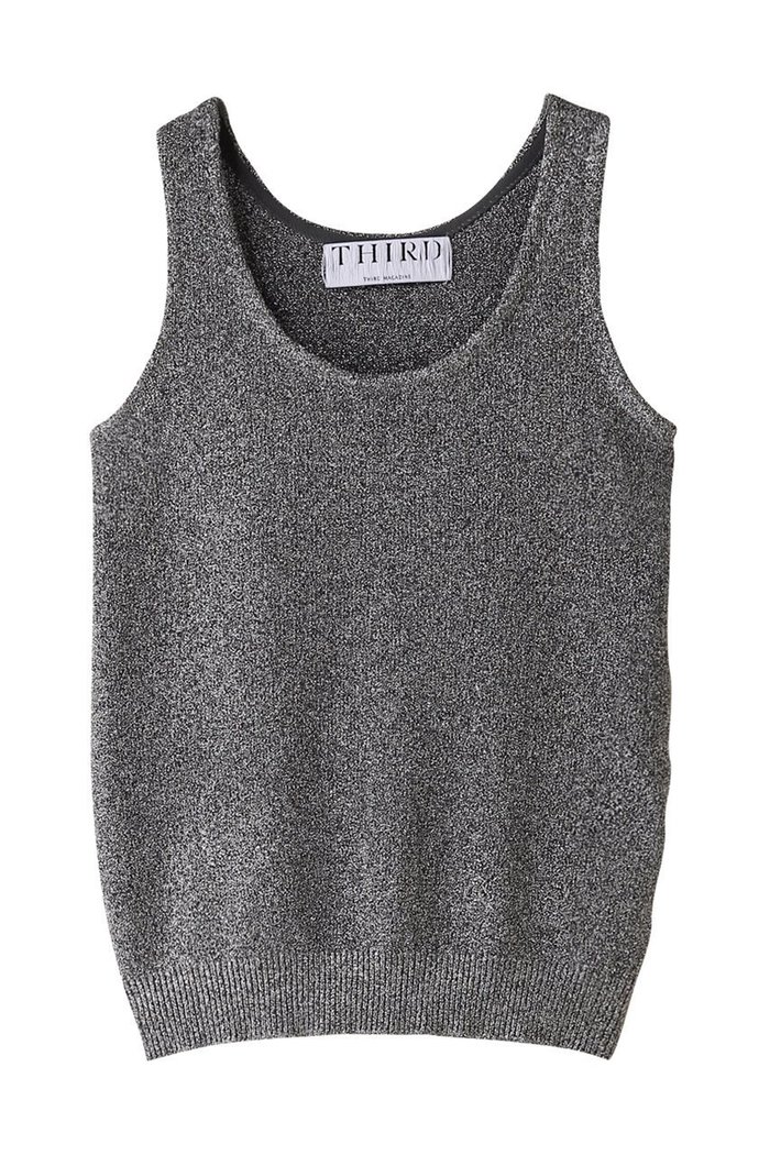 【サードマガジン/THIRD MAGAZINE】のラメニットタンクトップ インテリア・キッズ・メンズ・レディースファッション・服の通販 founy(ファニー) https://founy.com/ ファッション Fashion レディースファッション Fashion for Women トップス・カットソー Cut & Sew Tops ニット Knit Tops & Sweaters カジュアルプルオーバー・ニットトップス Pullovers & Knit Tops / Casual Pullovers おすすめ Recommended / Our Picks インナー Innerwear カットソー Cut and Sewn Top カーディガン Cardigan, Knitwear シルバー Silver, Metallic Silver ジャケット Jacket, Outerwear セットアップ Set-Up, Coordinated Outfit メタリック Metallic, Shiny Finish |ID: prp329100003962110 ipo3291000000035372406