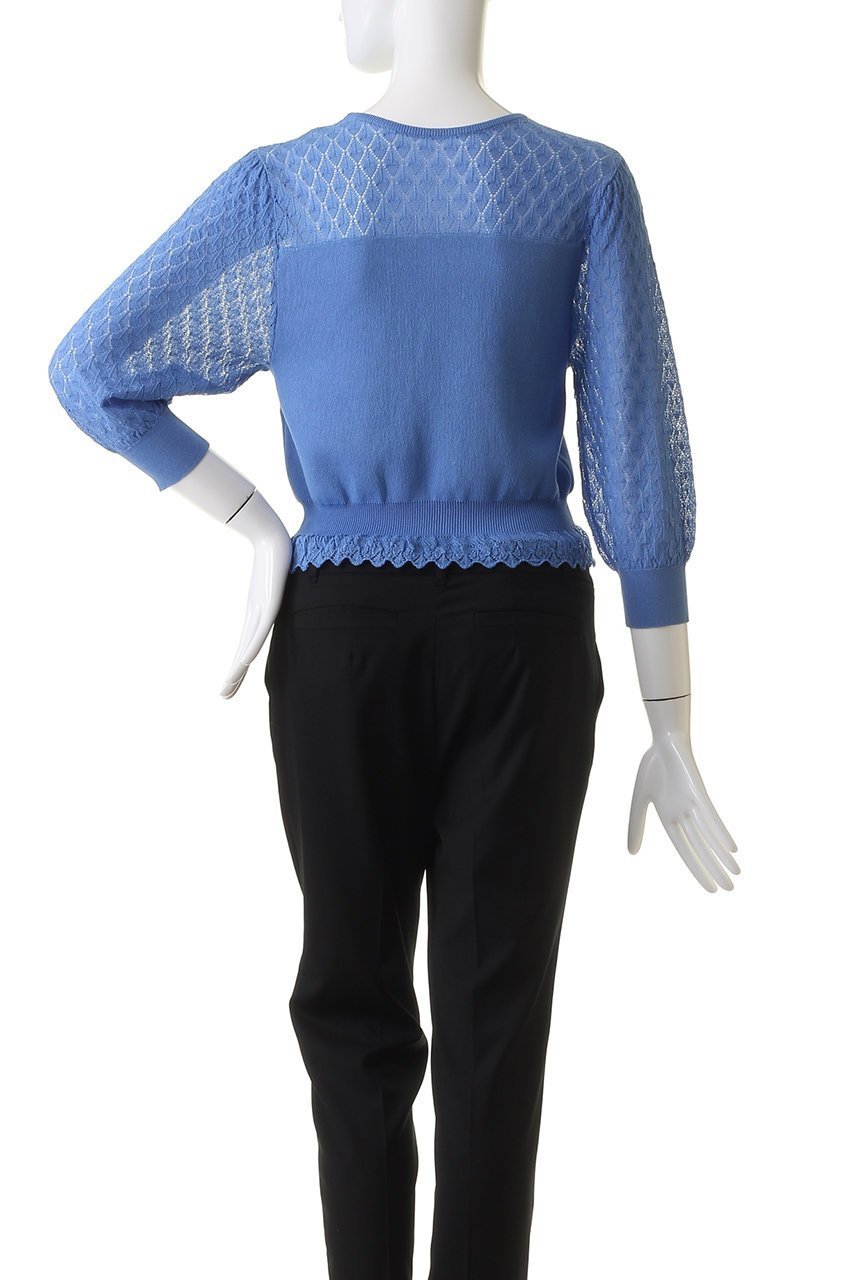【アナイ/ANAYI】のレーシー切替プルオーバー 人気、トレンドファッション・服の通販 founy(ファニー) 　ファッション　Fashion　レディースファッション　Fashion for Women　トップス・カットソー　Cut & Sew Tops　ニット　Knit Tops & Sweaters　カジュアルプルオーバー・ニットトップス　Pullovers & Knit Tops / Casual Pullovers　デコルテ　Décolleté, Neckline　フェミニン　Feminine, Girly　フリル　Frill, Ruffle　レーシー　Lacy, Lace-Like　ロング　Long, Long-Length　切替　Switching, Contrast Panel　other-4|ID: prp329100003962124 ipo3291000000032944843