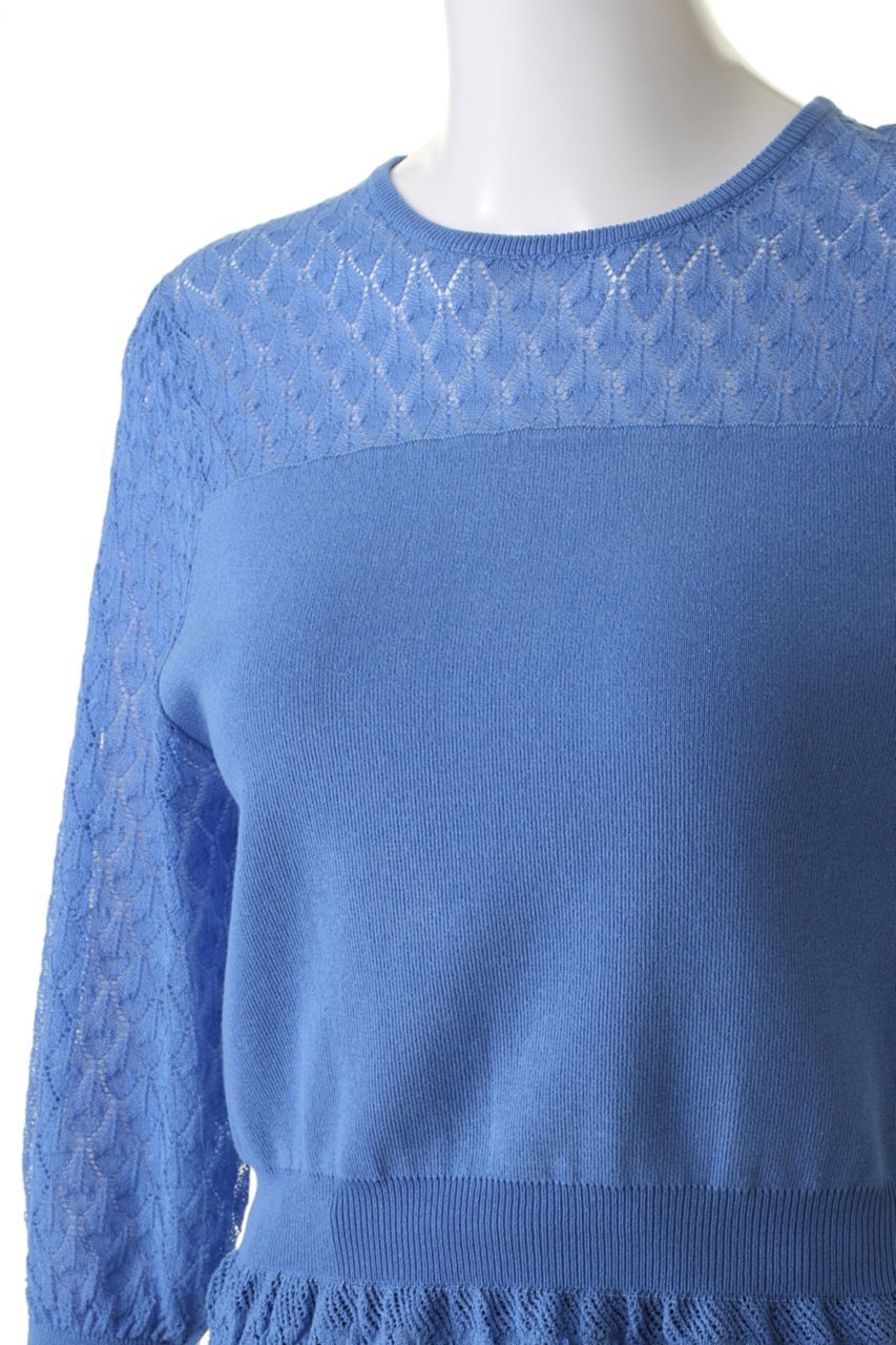 【アナイ/ANAYI】のレーシー切替プルオーバー 人気、トレンドファッション・服の通販 founy(ファニー) 　ファッション　Fashion　レディースファッション　Fashion for Women　トップス・カットソー　Cut & Sew Tops　ニット　Knit Tops & Sweaters　カジュアルプルオーバー・ニットトップス　Pullovers & Knit Tops / Casual Pullovers　デコルテ　Décolleté, Neckline　フェミニン　Feminine, Girly　フリル　Frill, Ruffle　レーシー　Lacy, Lace-Like　ロング　Long, Long-Length　切替　Switching, Contrast Panel　other-5|ID: prp329100003962124 ipo3291000000032944850