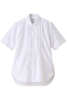 【バウト/BOWTE】のFINX COTTON フリル ドレスシャツ 人気、トレンドファッション・服の通販 founy(ファニー) ファッション Fashion レディースファッション Fashion for Women トップス・カットソー Cut & Sew Tops シャツ・ブラウス・オフィスカジュアル Elegant Blouses & Button-Ups ワンピース Dresses フォーマル・パーティードレス・結婚式用ドレス Elegant & Casual Dresses ショート Short, Short Length スラックス Slacks, Dress Pants スリーブ Sleeve, Long Sleeve / Short Sleeve ドレス Dress, One-Piece フランス France, French フリル Frill, Ruffle フロント Front, Front Design ボトム Bottoms, Lower Wear メンズ Men's, Menswear レース Lace, Lace Fabric |ID:prp329100003962155