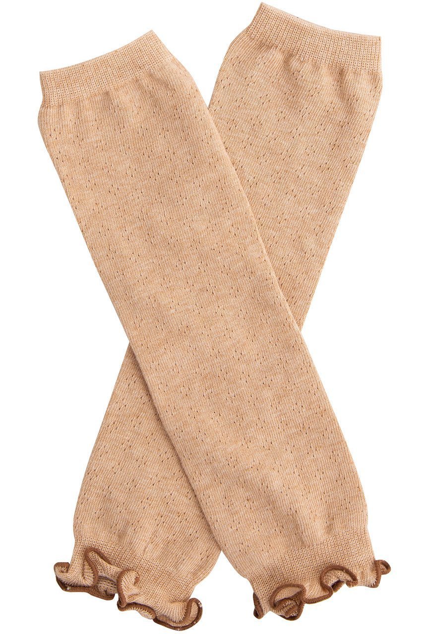 【ポプキンズ/POMPKINS / KIDS】の【BABY&KIDS】オーガニックレッグウォーマー透かし柄 インテリア・キッズ・メンズ・レディースファッション・服の通販 founy(ファニー) 　ファッション　Fashion　キッズファッション　Fashion for Kids　シューズ　Shoes, Footwear　ソックス　Socks, Hosiery　冬　Winter / This Winter　夏　Summer　透かし　Cut-Out, Lacework　防寒　Cold Protection, Winter-Ready　ブラウン|ID: prp329100003963523 ipo3291000000036236488