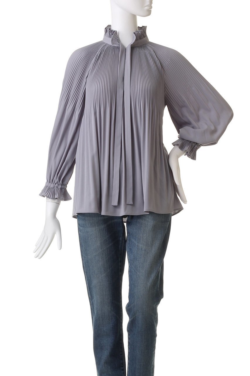 【マリリンムーン/MARILYN MOON】のサテンアコーディオンプリーツブラウス 人気、トレンドファッション・服の通販 founy(ファニー) 　ファッション　Fashion　レディースファッション　WOMEN　トップス・カットソー　Tops/Tshirt　シャツ/ブラウス　Shirts/Blouses　オケージョン　Occasion　サテン　Satin　ショート　Short　スリーブ　Sleeve　プリーツ　Pleats　エレガント 上品　Elegant　人気　Popularity　夏　Summer　春　Spring　S/S・春夏　Ss・Spring/Summer　other-2|ID: prp329100003963549 ipo3291000000031456517