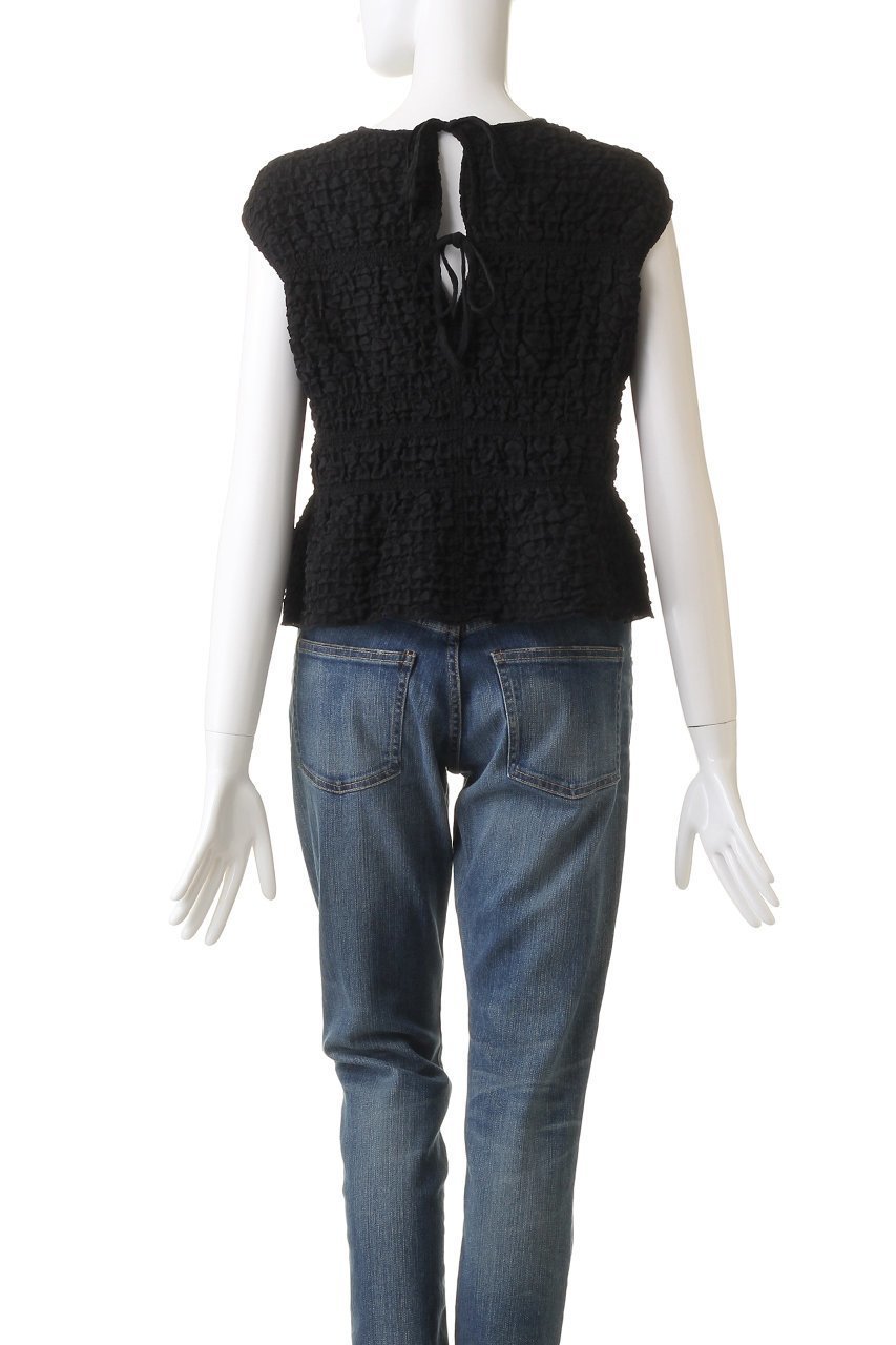 【マリリンムーン/MARILYN MOON】のパフィージャカードシャーリングトップ 人気、トレンドファッション・服の通販 founy(ファニー) 　ファッション　Fashion　レディースファッション　Fashion for Women　トップス・カットソー　Cut & Sew Tops　キャミソール&ノースリーブ　Camisoles & Sleeveless Tops　シャツ・ブラウス・オフィスカジュアル　Elegant Blouses & Button-Ups　おすすめ　Recommended / Our Picks　コンパクト　Compact, Small Size　シャーリング　Shirring, Ruched　ジャカード／ジャガード　Jacquard, Woven Pattern　セットアップ　Set-Up, Coordinated Outfit　ノースリーブ　Sleeveless, No-Sleeve　モダン　Modern, Contemporary　other-4|ID: prp329100003963551 ipo3291000000035489055