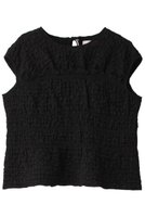 【マリリンムーン/MARILYN MOON】のパフィージャカードシャーリングトップ 人気、トレンドファッション・服の通販 founy(ファニー) ファッション Fashion レディースファッション Fashion for Women トップス・カットソー Cut & Sew Tops キャミソール&ノースリーブ Camisoles & Sleeveless Tops シャツ・ブラウス・オフィスカジュアル Elegant Blouses & Button-Ups おすすめ Recommended / Our Picks コンパクト Compact, Small Size シャーリング Shirring, Ruched ジャカード／ジャガード Jacquard, Woven Pattern セットアップ Set-Up, Coordinated Outfit ノースリーブ Sleeveless, No-Sleeve モダン Modern, Contemporary |ID:prp329100003963551