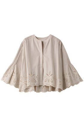 【マリリンムーン/MARILYN MOON】のオリジナルフラワーエンブロイダリースカラップブラウス 人気、トレンドファッション・服の通販 founy(ファニー) ファッション Fashion レディースファッション Fashion for Women トップス・カットソー Cut & Sew Tops シャツ・ブラウス・オフィスカジュアル Elegant Blouses & Button-Ups インド Indian Textile オケージョン Occasion Wear ジャケット Jacket, Outerwear スカラップ Scallop, Scalloped Edge スリーブ Sleeve, Long Sleeve / Short Sleeve デニム Denim, Jeans Material ボトム Bottoms, Lower Wear ロング Long, Long-Length ワーク Workwear, Utility Style 手描き Hand-Drawn, Illustrated |ID:prp329100003963555