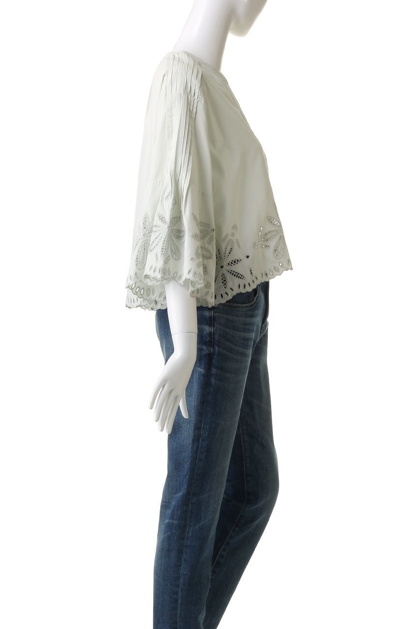 【マリリンムーン/MARILYN MOON】のオリジナルフラワーエンブロイダリースカラップブラウス 人気、トレンドファッション・服の通販 founy(ファニー) 　ファッション　Fashion　レディースファッション　Fashion for Women　トップス・カットソー　Cut & Sew Tops　シャツ・ブラウス・オフィスカジュアル　Elegant Blouses & Button-Ups　インド　Indian Textile　オケージョン　Occasion Wear　ジャケット　Jacket, Outerwear　スカラップ　Scallop, Scalloped Edge　スリーブ　Sleeve, Long Sleeve / Short Sleeve　デニム　Denim, Jeans Material　ボトム　Bottoms, Lower Wear　ロング　Long, Long-Length　ワーク　Workwear, Utility Style　手描き　Hand-Drawn, Illustrated　other-3|ID: prp329100003963555 ipo3291000000035368486