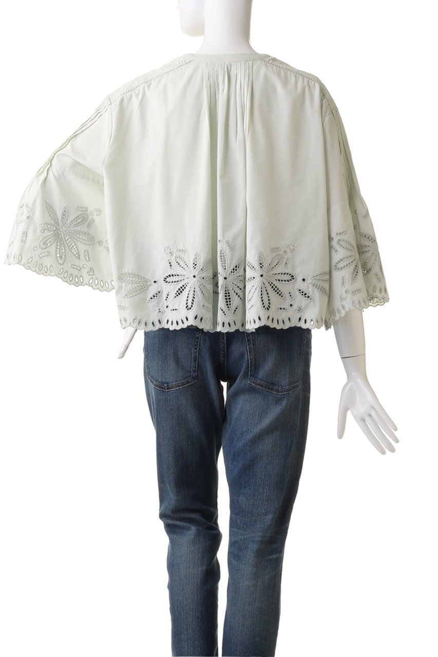 【マリリンムーン/MARILYN MOON】のオリジナルフラワーエンブロイダリースカラップブラウス 人気、トレンドファッション・服の通販 founy(ファニー) 　ファッション　Fashion　レディースファッション　Fashion for Women　トップス・カットソー　Cut & Sew Tops　シャツ・ブラウス・オフィスカジュアル　Elegant Blouses & Button-Ups　インド　Indian Textile　オケージョン　Occasion Wear　ジャケット　Jacket, Outerwear　スカラップ　Scallop, Scalloped Edge　スリーブ　Sleeve, Long Sleeve / Short Sleeve　デニム　Denim, Jeans Material　ボトム　Bottoms, Lower Wear　ロング　Long, Long-Length　ワーク　Workwear, Utility Style　手描き　Hand-Drawn, Illustrated　other-4|ID: prp329100003963555 ipo3291000000036725212