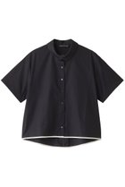 【ミズイロ インド/mizuiro ind】のround collar bicolor hem line shirt シャツ navy|ID:prp329100003963571