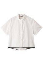 【ミズイロ インド/mizuiro ind】のround collar bicolor hem line shirt シャツ off white|ID: prp329100003963571 ipo3291000000026382243