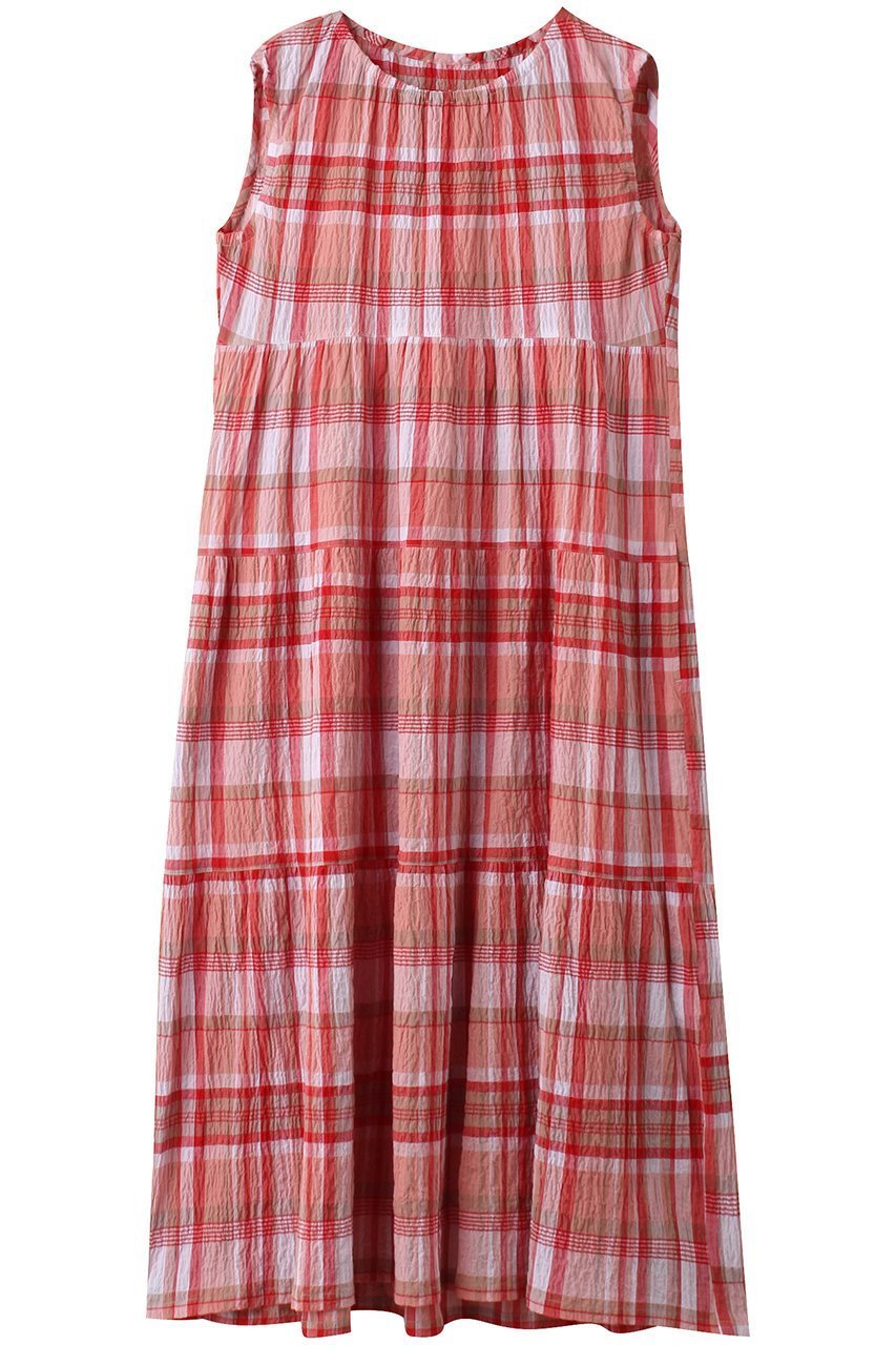 【キッドブルー/KID BLUE】の24シャーリングチェックナイティ 人気、トレンドファッション・服の通販 founy(ファニー) 　ファッション　Fashion　レディースファッション　Fashion for Women　お家時間・ステイホーム　Stay Home / At Home　シャーリング　Shirring, Ruched　チェック　Check, Plaid, Tartan　ノースリーブ　Sleeveless, No-Sleeve　パジャマ　Pajamas, Sleepwear　ビーチ　Beach, Seaside　旅行　Travel　 other-1|ID: prp329100003963612 ipo3291000000032833870