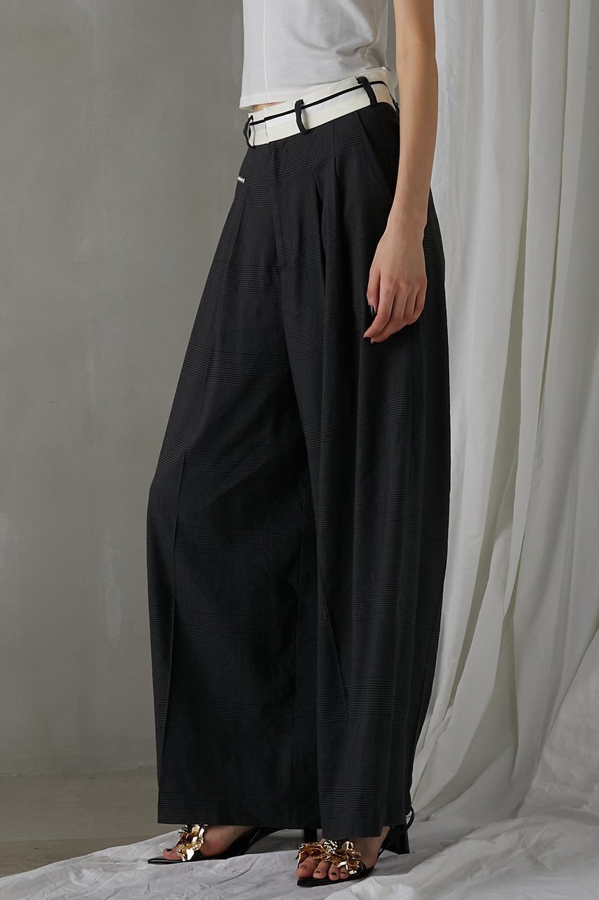 【プランク プロジェクト/PRANK PROJECT】のマーベルトワイドスラックス / Waistband Lining Wide Slacks 人気、トレンドファッション・服の通販 founy(ファニー) 　ファッション　Fashion　レディースファッション　Fashion for Women　パンツ　Pants & Trousers　ベルト&ウエストマーク　Belts & Waist Accessories　おすすめ　Recommended / Our Picks　ストレッチ　Stretch, Stretchy Fabric　セットアップ　Set-Up, Coordinated Outfit　リネン　Linen, Linen Fabric　軽量　Lightweight, Ultra Light　other-4|ID: prp329100003963613 ipo3291000000032820096