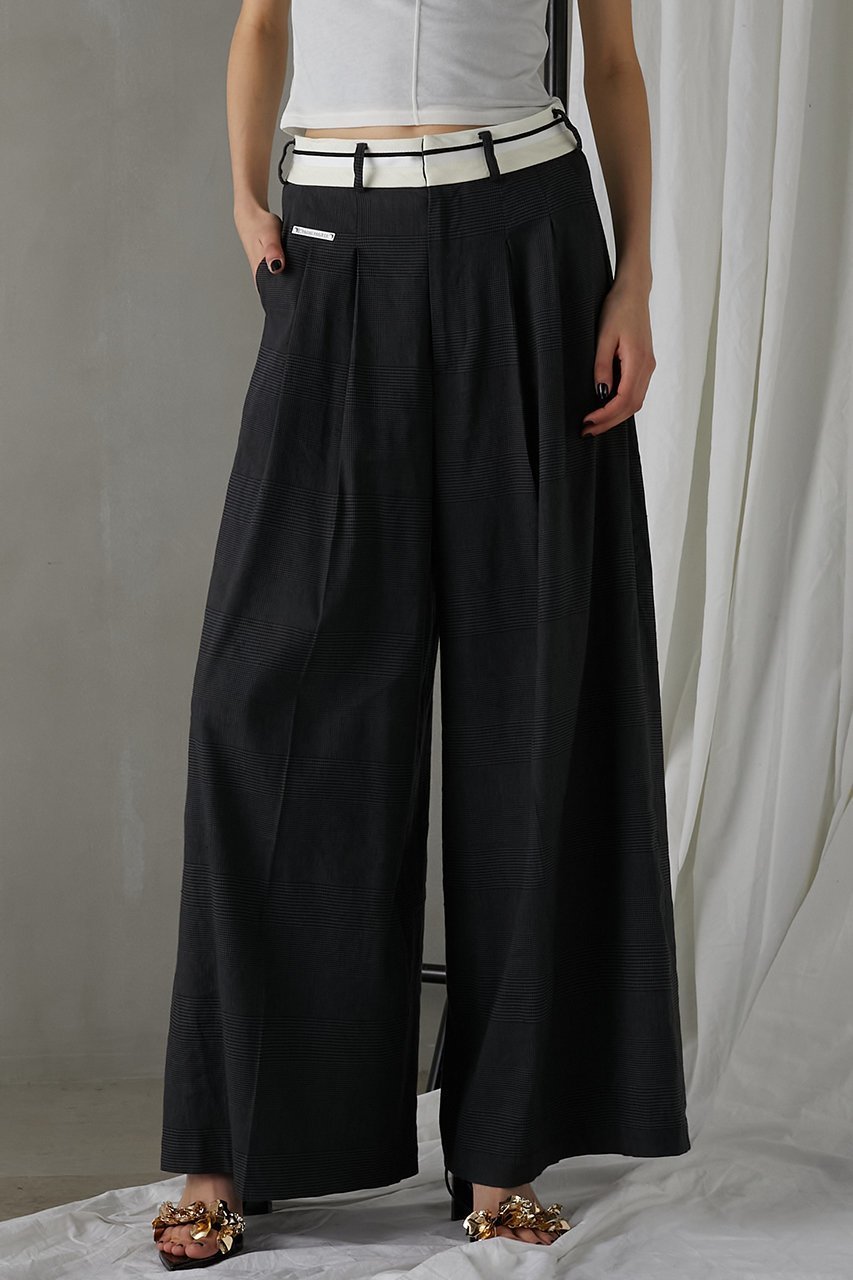 【プランク プロジェクト/PRANK PROJECT】のマーベルトワイドスラックス / Waistband Lining Wide Slacks 人気、トレンドファッション・服の通販 founy(ファニー) 　ファッション　Fashion　レディースファッション　Fashion for Women　パンツ　Pants & Trousers　ベルト&ウエストマーク　Belts & Waist Accessories　おすすめ　Recommended / Our Picks　ストレッチ　Stretch, Stretchy Fabric　セットアップ　Set-Up, Coordinated Outfit　リネン　Linen, Linen Fabric　軽量　Lightweight, Ultra Light　other-8|ID: prp329100003963613 ipo3291000000032820100