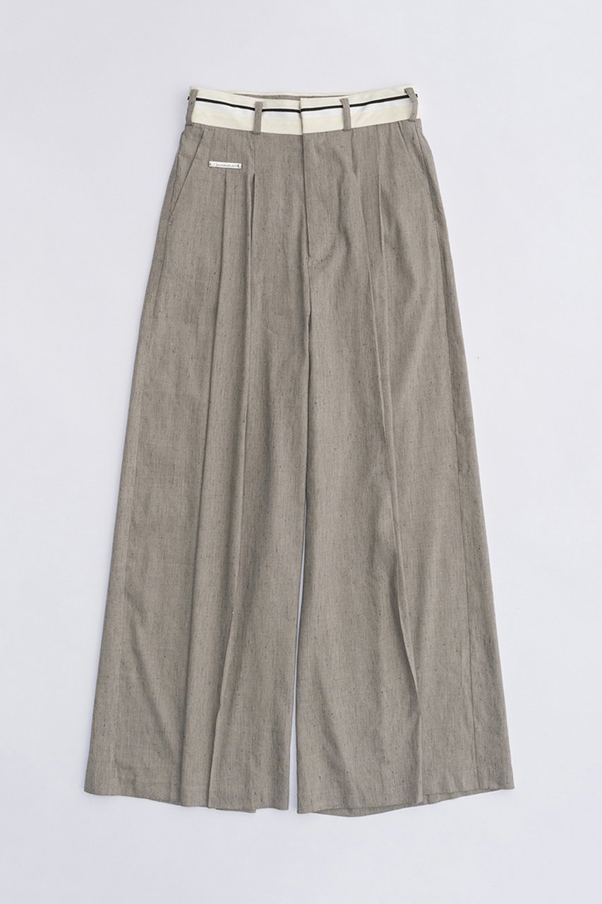 【プランク プロジェクト/PRANK PROJECT】のマーベルトワイドスラックス / Waistband Lining Wide Slacks インテリア・キッズ・メンズ・レディースファッション・服の通販 founy(ファウニー) 　ファッション　Fashion　レディースファッション　Fashion for Women　パンツ　Pants & Trousers　ベルト&ウエストマーク　Belts & Waist Accessories　おすすめ　Recommended / Our Picks　ストレッチ　Stretch, Stretchy Fabric　セットアップ　Set-Up, Coordinated Outfit　リネン　Linen, Linen Fabric　軽量　Lightweight, Ultra Light　BGE(ベージュ)|ID: prp329100003963613 ipo3291000000036751247