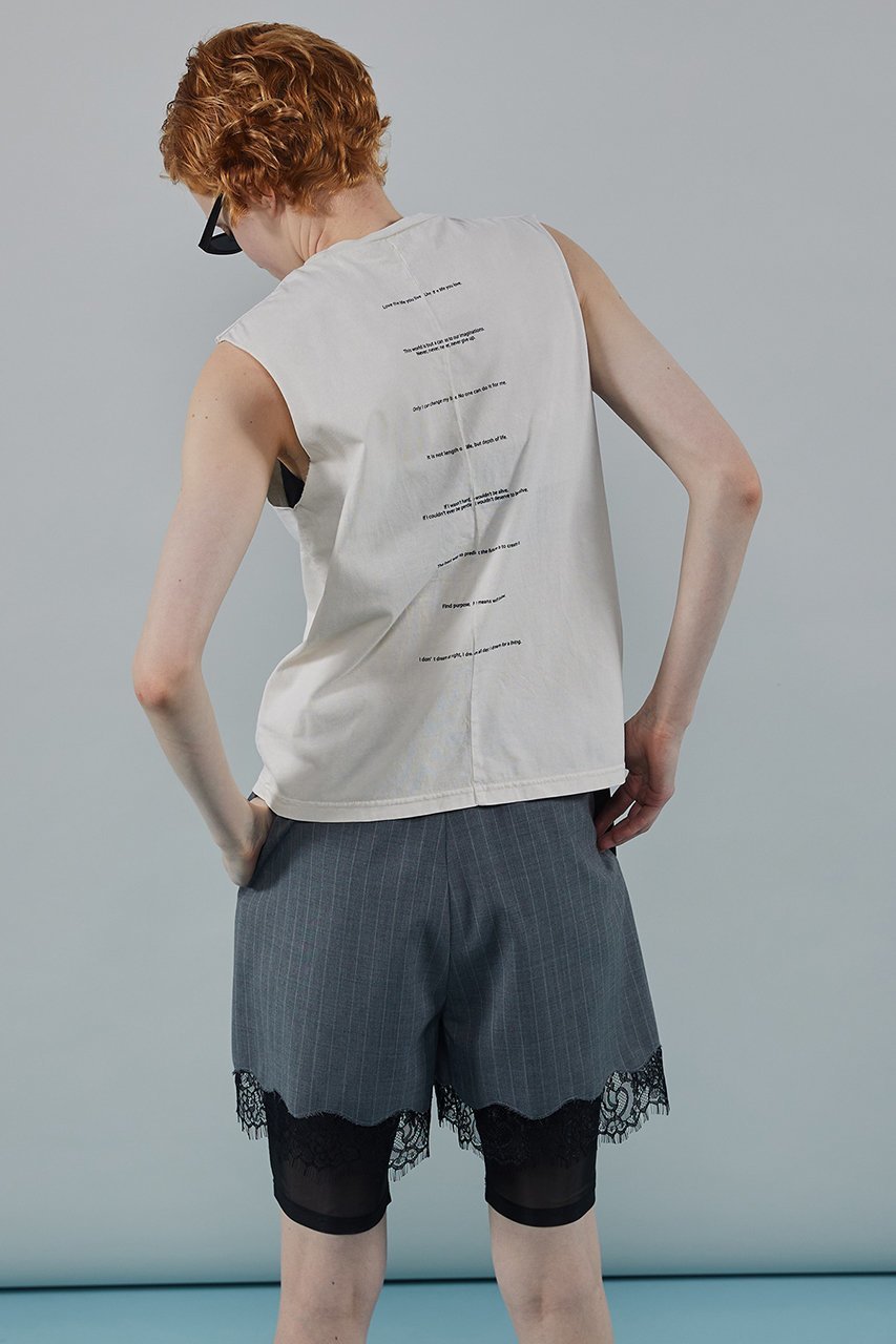 【メゾンスペシャル/MAISON SPECIAL】のSlogan Tank Top/スローガンタンクトップ 人気、トレンドファッション・服の通販 founy(ファニー) 　ファッション　Fashion　レディースファッション　Fashion for Women　トップス・カットソー　Cut & Sew Tops　キャミソール&ノースリーブ　Camisoles & Sleeveless Tops　シャツ・ブラウス・オフィスカジュアル　Elegant Blouses & Button-Ups　ロングTシャツ・Tシャツ　Longline T-Shirts & Tees　カットソー・ベーシックTシャツ　Cut-and-Sewn Tops / Stretch Tees & Basics　インナー　Innerwear　キャミソール　Camisole, Spaghetti Strap Top　スペシャル　Special, Limited Edition　タンク　Tank Top, Sleeveless Top　プリント　Print, Printed Pattern　夏　Summer　other-7|ID: prp329100003964903 ipo3291000000036665852