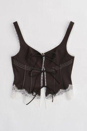 【プランク プロジェクト/PRANK PROJECT】のトリムレースビスチェ / Trim Lace Bustier 人気、トレンドファッション・服の通販 founy(ファニー) ファッション Fashion レディースファッション WOMEN トップス・カットソー Tops/Tshirt キャミソール / ノースリーブ No Sleeves シャツ/ブラウス Shirts/Blouses ビスチェ Bustier おすすめ Recommend ストライプ Stripe チェック Check ノースリーブ No Sleeve ビスチェ Bustier ミックス Mix リボン Ribbon レース Race |ID:prp329100003964915