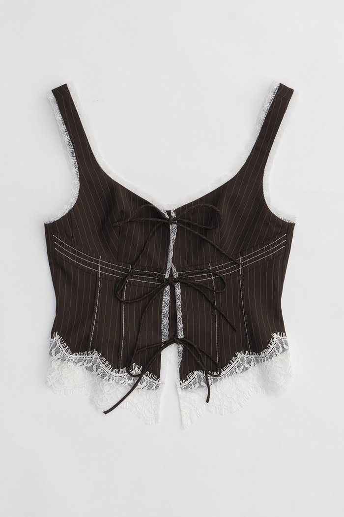 【プランク プロジェクト/PRANK PROJECT】のトリムレースビスチェ / Trim Lace Bustier インテリア・キッズ・メンズ・レディースファッション・服の通販 founy(ファニー) https://founy.com/ ファッション Fashion レディースファッション Fashion for Women トップス・カットソー Cut & Sew Tops キャミソール&ノースリーブ Camisoles & Sleeveless Tops シャツ・ブラウス・オフィスカジュアル Elegant Blouses & Button-Ups ビスチェ Bustiers & Corset Tops / Layered Bustier Style おすすめ Recommended / Our Picks ストライプ Stripe, Striped Pattern チェック Check, Plaid, Tartan ノースリーブ Sleeveless, No-Sleeve ビスチェ Bustier, Corset Top ミックス Mix, Mixed Style リボン Ribbon, Bow レース Lace, Lace Fabric |ID: prp329100003964915 ipo3291000000032908250
