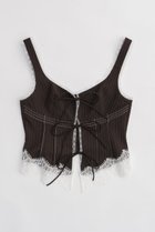 【プランク プロジェクト/PRANK PROJECT】のトリムレースビスチェ / Trim Lace Bustier BRN(ブラウン)|ID: prp329100003964915 ipo3291000000032908253