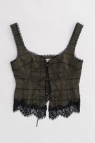 【プランク プロジェクト/PRANK PROJECT】のトリムレースビスチェ / Trim Lace Bustier KHK(カーキ)|ID: prp329100003964915 ipo3291000000032908256
