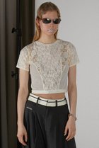 【プランク プロジェクト/PRANK PROJECT】のレースクロップドTEE / Lace Cropped Tee WHT(ホワイト)|ID: prp329100003964936 ipo3291000000035791931