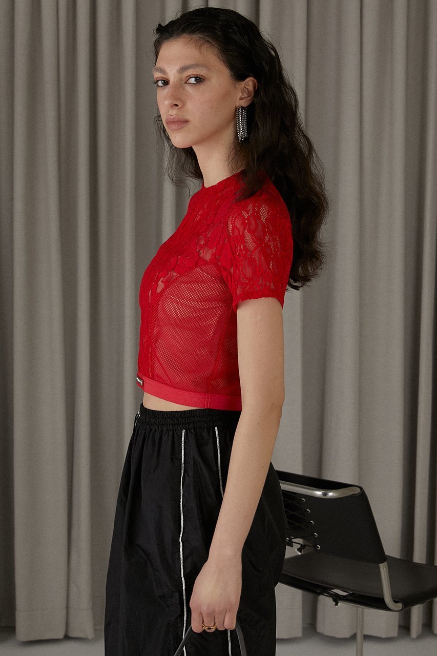 【プランク プロジェクト/PRANK PROJECT】のレースクロップドTEE / Lace Cropped Tee 人気、トレンドファッション・服の通販 founy(ファニー) ファッション Fashion レディースファッション Fashion for Women トップス・カットソー Cut & Sew Tops シャツ・ブラウス・オフィスカジュアル Elegant Blouses & Button-Ups ロングTシャツ・Tシャツ Longline T-Shirts & Tees カットソー・ベーシックTシャツ Cut-and-Sewn Tops / Stretch Tees & Basics クロップド Cropped, Short Length コルセット Corset, Bustier ショート Short, Short Length ストレッチ Stretch, Stretchy Fabric スリーブ Sleeve, Long Sleeve / Short Sleeve バランス Balance, Style Balance ミックス Mix, Mixed Style レース Lace, Lace Fabric other-3|ID: prp329100003964936 ipo3291000000035791934