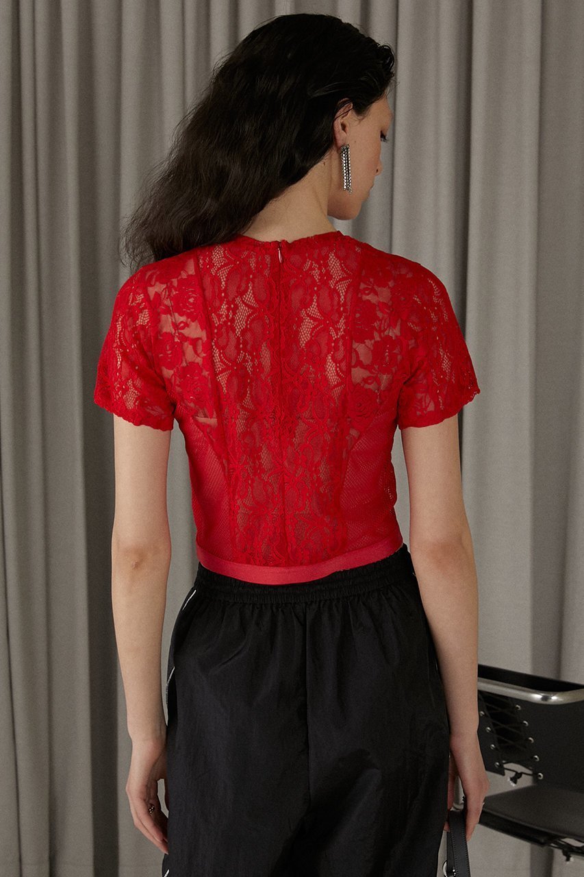 【プランク プロジェクト/PRANK PROJECT】のレースクロップドTEE / Lace Cropped Tee 人気、トレンドファッション・服の通販 founy(ファニー) ファッション Fashion レディースファッション Fashion for Women トップス・カットソー Cut & Sew Tops シャツ・ブラウス・オフィスカジュアル Elegant Blouses & Button-Ups ロングTシャツ・Tシャツ Longline T-Shirts & Tees カットソー・ベーシックTシャツ Cut-and-Sewn Tops / Stretch Tees & Basics クロップド Cropped, Short Length コルセット Corset, Bustier ショート Short, Short Length ストレッチ Stretch, Stretchy Fabric スリーブ Sleeve, Long Sleeve / Short Sleeve バランス Balance, Style Balance ミックス Mix, Mixed Style レース Lace, Lace Fabric other-5|ID: prp329100003964936 ipo3291000000035791938