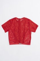 【プランク プロジェクト/PRANK PROJECT】のレースクロップドTEE / Lace Cropped Tee 大人の最旬トレンドファッション＆コーディネート founy(ファウニー) ファッション Fashion レディースファッション Fashion for Women トップス・カットソー Cut & Sew Tops シャツ・ブラウス・オフィスカジュアル Elegant Blouses & Button-Ups ロングTシャツ・Tシャツ Longline T-Shirts & Tees カットソー・ベーシックTシャツ Cut-and-Sewn Tops / Stretch Tees & Basics クロップド Cropped, Short Length コルセット Corset, Bustier ショート Short, Short Length ストレッチ Stretch, Stretchy Fabric スリーブ Sleeve, Long Sleeve / Short Sleeve バランス Balance, Style Balance ミックス Mix, Mixed Style レース Lace, Lace Fabric thumbnail RED(レッド)|ID: prp329100003964936 ipo3291000000036985356