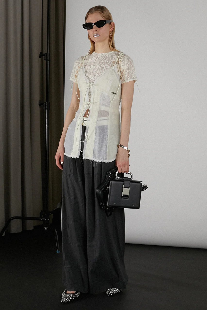【プランク プロジェクト/PRANK PROJECT】のレースクロップドTEE / Lace Cropped Tee 大人の最旬トレンドファッション＆コーディネート founy(ファウニー) 　ファッション　Fashion　レディースファッション　Fashion for Women　トップス・カットソー　Cut & Sew Tops　シャツ・ブラウス・オフィスカジュアル　Elegant Blouses & Button-Ups　ロングTシャツ・Tシャツ　Longline T-Shirts & Tees　カットソー・ベーシックTシャツ　Cut-and-Sewn Tops / Stretch Tees & Basics　クロップド　Cropped, Short Length　コルセット　Corset, Bustier　ショート　Short, Short Length　ストレッチ　Stretch, Stretchy Fabric　スリーブ　Sleeve, Long Sleeve / Short Sleeve　バランス　Balance, Style Balance　ミックス　Mix, Mixed Style　レース　Lace, Lace Fabric　other-6|ID: prp329100003964936 ipo3291000000036985368