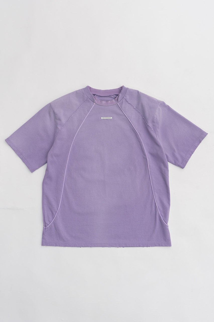 【プランク プロジェクト/PRANK PROJECT】のパワーショルダーゲームTEE / Power Shoulder Game Tee インテリア・キッズ・メンズ・レディースファッション・服の通販 founy(ファニー) ファッション Fashion レディースファッション Fashion for Women トップス・カットソー Cut & Sew Tops シャツ・ブラウス・オフィスカジュアル Elegant Blouses & Button-Ups ロングTシャツ・Tシャツ Longline T-Shirts & Tees カットソー・ベーシックTシャツ Cut-and-Sewn Tops / Stretch Tees & Basics ショート Short, Short Length スポーティ Sporty, Casual Athletic スリーブ Sleeve, Long Sleeve / Short Sleeve ダメージ Distressed, Destroyed パープル Purple, Violet LVD(ラベンダー)|ID: prp329100003964937 ipo3291000000035837413