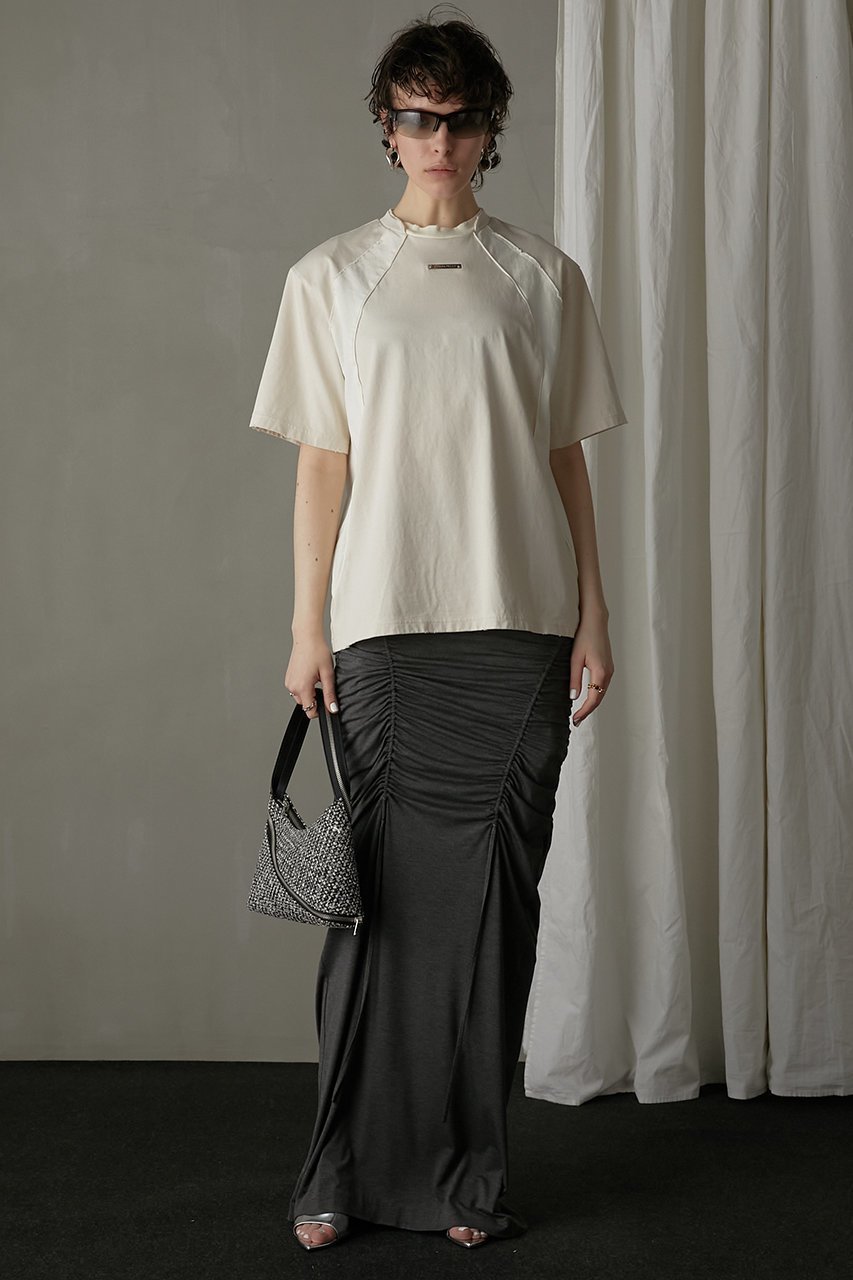 【プランク プロジェクト/PRANK PROJECT】のパワーショルダーゲームTEE / Power Shoulder Game Tee 人気、トレンドファッション・服の通販 founy(ファニー) ファッション Fashion レディースファッション Fashion for Women トップス・カットソー Cut & Sew Tops シャツ・ブラウス・オフィスカジュアル Elegant Blouses & Button-Ups ロングTシャツ・Tシャツ Longline T-Shirts & Tees カットソー・ベーシックTシャツ Cut-and-Sewn Tops / Stretch Tees & Basics ショート Short, Short Length スポーティ Sporty, Casual Athletic スリーブ Sleeve, Long Sleeve / Short Sleeve ダメージ Distressed, Destroyed パープル Purple, Violet other-2|ID: prp329100003964937 ipo3291000000035837415