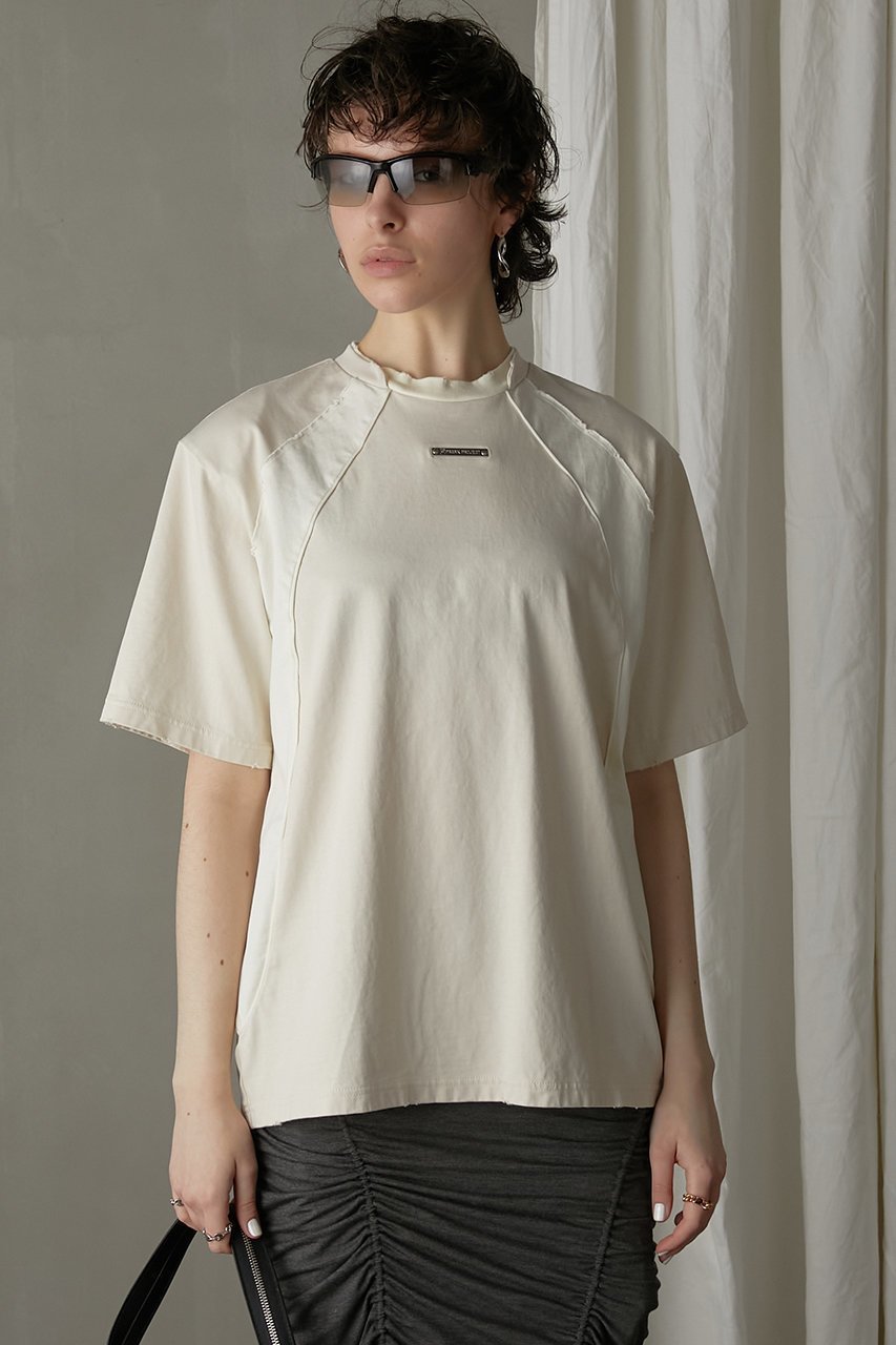 【プランク プロジェクト/PRANK PROJECT】のパワーショルダーゲームTEE / Power Shoulder Game Tee 人気、トレンドファッション・服の通販 founy(ファニー) ファッション Fashion レディースファッション Fashion for Women トップス・カットソー Cut & Sew Tops シャツ・ブラウス・オフィスカジュアル Elegant Blouses & Button-Ups ロングTシャツ・Tシャツ Longline T-Shirts & Tees カットソー・ベーシックTシャツ Cut-and-Sewn Tops / Stretch Tees & Basics ショート Short, Short Length スポーティ Sporty, Casual Athletic スリーブ Sleeve, Long Sleeve / Short Sleeve ダメージ Distressed, Destroyed パープル Purple, Violet other-6|ID: prp329100003964937 ipo3291000000035837428