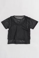 【プランク プロジェクト/PRANK PROJECT】のレイヤードメッシュトップ / Layered Mesh Top 人気、トレンドファッション・服の通販 founy(ファニー) ファッション Fashion レディースファッション WOMEN トップス・カットソー Tops/Tshirt シャツ/ブラウス Shirts/Blouses ロング / Tシャツ T-Shirts カットソー Cut and Sewn おすすめ Recommend ショート Short スリーブ Sleeve タンク Tank ドッキング Docking メッシュ Mesh |ID:prp329100003964939