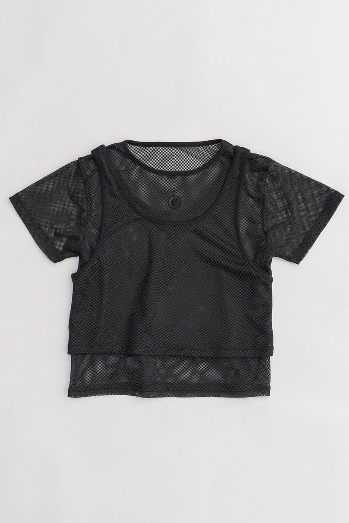 【プランク プロジェクト/PRANK PROJECT】のレイヤードメッシュトップ / Layered Mesh Top インテリア・キッズ・メンズ・レディースファッション・服の通販 founy(ファニー) https://founy.com/ ファッション Fashion レディースファッション Fashion for Women トップス・カットソー Cut & Sew Tops シャツ・ブラウス・オフィスカジュアル Elegant Blouses & Button-Ups ロングTシャツ・Tシャツ Longline T-Shirts & Tees カットソー・ベーシックTシャツ Cut-and-Sewn Tops / Stretch Tees & Basics おすすめ Recommended / Our Picks ショート Short, Short Length スリーブ Sleeve, Long Sleeve / Short Sleeve タンク Tank Top, Sleeveless Top ドッキング Docking, Mixed Material メッシュ Mesh, Net Fabric |ID: prp329100003964939 ipo3291000000032934734