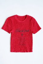 【プランク プロジェクト/PRANK PROJECT】のシャーリングロゴトップス / Shirring Logo Tops RED(レッド)|ID:prp329100003964940