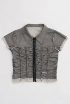【プランク プロジェクト/PRANK PROJECT】のリバーシブルシアーレイヤードチェックシャツ / Reversible Sheer Layered Check Shirt 人気、トレンドファッション・服の通販 founy(ファニー) ファッション Fashion レディースファッション Fashion for Women トップス・カットソー Cut & Sew Tops シャツ・ブラウス・オフィスカジュアル Elegant Blouses & Button-Ups オーガニック Organic Cotton ギャザー Gathered, Ruffled コンパクト Compact, Small Size シアー Sheer, See-Through ショート Short, Short Length シンプル Simple, Minimal スリーブ Sleeve, Long Sleeve / Short Sleeve チェック Check, Plaid, Tartan チュール Tulip, Tulip Motif フロント Front, Front Design リバーシブル Reversible, Two-Sided thumbnail WHT(ホワイト)|ID: prp329100003964945 ipo3291000000034422319