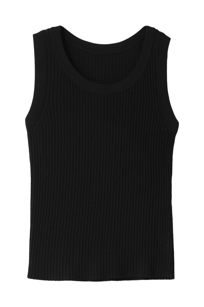 【アルアバイル/allureville】の2WAY RIB TANK インテリア・キッズ・メンズ・レディースファッション・服の通販 founy(ファニー) 　ファッション　Fashion　レディースファッション　WOMEN　トップス・カットソー　Tops/Tshirt　ニット　Knit Tops　プルオーバー　Pullover　インナー　Inner　カーディガン　Cardigan　タンク　Tank　NEW・新作・新着・新入荷　New Arrivals　ブラック|ID: prp329100003964997 ipo3291000000026135641