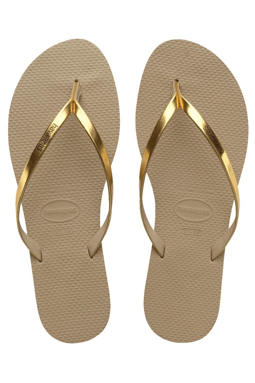 【ハワイアナス/havaianas】のYou Metallic ビーチサンダル インテリア・キッズ・メンズ・レディースファッション・服の通販 founy(ファニー) 　ファッション　Fashion　レディースファッション　WOMEN　おすすめ　Recommend　ウェッジ　Wedge　サンダル　Sandals　スタイリッシュ　Stylish　ドレス　Dress　ビーチ　Beach　メタリック　Metallic　ラップ　Wrap　NEW・新作・新着・新入荷　New Arrivals　ゴールデンサンドメタリコ|ID: prp329100003965024 ipo3291000000026135713